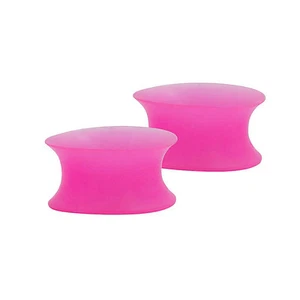 Pair Thin Silicone Ear Skin Ear Tunnels Plugs Gauges Earskin Earlets Flesh Gauge - Picture 1 of 35