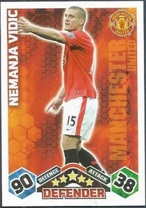 TOPPS MATCH ATTAX 2009-10-MANCHESTER UNITED & SERBIA-NEMANJA VIDIC - Picture 1 of 1