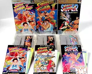 Lot 3 Set Street Fighter II 2 Turbo Super Nintendo Super Famicom Nintendo SFC - Picture 1 of 22