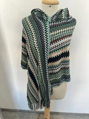 S9# Missoni Pancho Multicolor con Capucha Hecho en Italia Foto 1 de 4