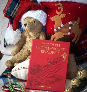 RUDOLPH THE RED NOSED REINDEER - GENUINE LEATHER HC KEEPSAKE ED Can Be Customiz - Imagen 1 de 4