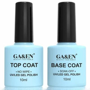 Kit Para Uñas En Gel Capa Superior Capa Base Acabado De Alto Brillo 10ml - Picture 1 of 18