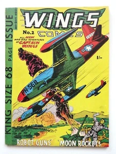WINGS COMICS #2 - UK/British Comic, Fiction House Reprints, Trent, um 1960 - Bild 1 von 5