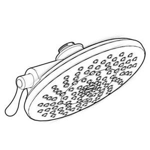 Moen S6320BG Velocity 2.5 GPM 8" Multi Function Showerhead, Brushed Gold - Picture 1 of 2