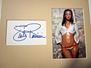 Leah Remini original handsignierte Karteikarte & sexy Farbfoto SCHÖN! - Bild 1 von 3