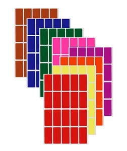 Color Coding Label Rectangle Stickers 40mm x 19mm Office School Projects 160 Pck - Picture 1 of 9