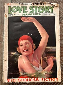 Original August 15, 1936 LOVE STORY Street & Smith PULP Magazine Complete! - Foto 1 di 6