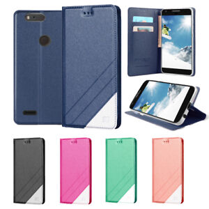 Book-Style Folio Case w/Magnetic Flap Cover for ZTE Blade Z Max Z982 ZMax Pro 2