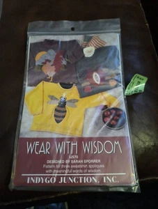Indygo Junction WEAR WITH WISDOM Set of 3 Sweatshirt PATTERN 1998 Vintage - Picture 1 of 2