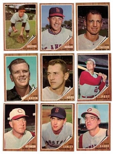 1962 Topps 9 Card NM Lot: #6 11 44 78 94 148 172 187 193, Post, Conley, Kasko - Picture 1 of 2