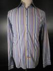 Beautiful Men's 16/41 Nodus Blue Striped Long Sleeve Button Shirt