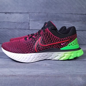NIKE React Infinity Run Fly Knit 3 Running Shoes Mens 12 Siren Red Green - Picture 1 of 7