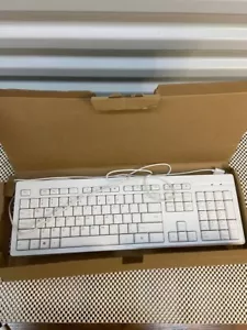 HP 125 White Wired Slim USB Keyboard US M52961-001 Model: TPA-P001K - Picture 1 of 8