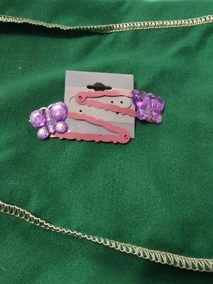 Correas de clip 16Br Lt. púrpura mariposas malva Foto 1 de 3