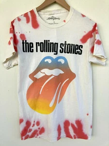 The Rolling Stones Tie Dye T-Shirt Round Neck Short Sleeve Urban Outfitters Sz S - Picture 1 of 8
