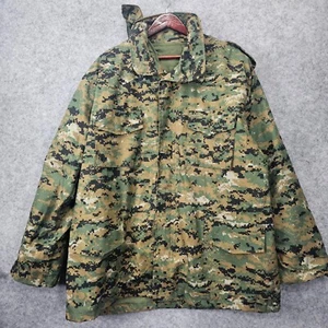 M65 Field Jacket Liner Mens L Green Digital Camo Tactical Hoodie Heavy Military - Picture 1 of 13
