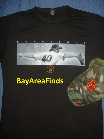 San Francisco Giants Madison Bumgarner Camo Hat & T-Shirt sz XXL not bobblehead Cover