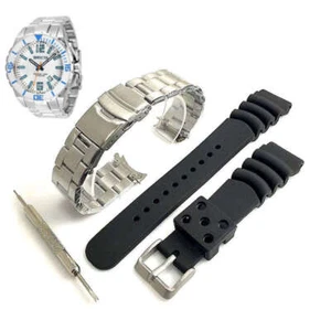 Pack of 2 Steel and Rubber Replacement Watch Band Fits Invicta Pro Diver 34515 - Picture 1 of 6