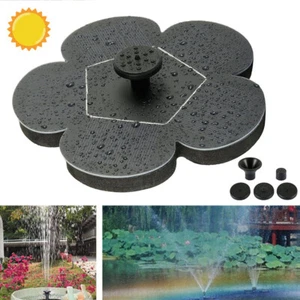 Bird Bath Fountain Solar Powered Water Pump Floating Outdoor Pond Garden Pool US - Picture 1 of 13