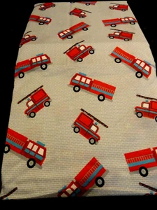 Nuevo Juego de Sábanas Doble Talla 3 Piezas Rojo CAMIONES DE BOMBEROS DIVERSIÓN Camión de Rescate de Emergencia Gris - Imagen 1 de 4