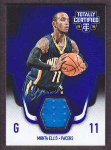 2015-16 Totally Certified Basketball Jersey Blue #TCM-ME Monta Ellis 14/99