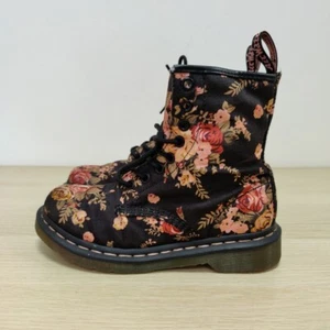 Dr Martens 1460 Castel Victoriano Negro Rosa Floral Flores Botas Reino Unido 4 UE 37 #2 - Imagen 1 de 13