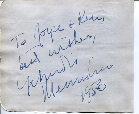 Yehudi Menuhin Violinist Eddie Rochester Anderson GWTW Rare Signed Autograph Cover