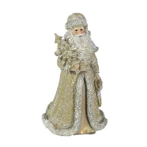 Pupazzo Babbo Natale in Resina oro cm 16,5x14xh32 - Foto 1 di 2