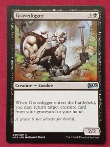 Magic The Gathering 2015 CORE SET M15 GRAVEDIGGER black card MTG - Picture 1 of 2