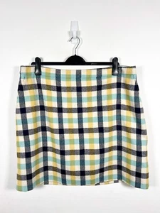 Boden Skirt Size UK 22 L Check Tweed Wool Short Lined Classic Country Tall - Picture 1 of 10