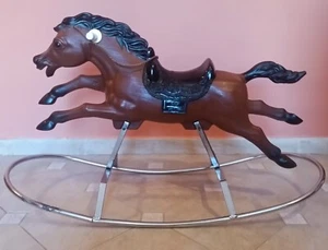 Cavallo A Dondolo Vintage Canova Made In Italy Anni 70 Cavalluccio Per Bambini - Foto 1 di 10