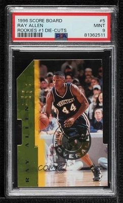 1996 Score Board Basketball Rookies Die Cuts Ray Allen #5 PSA 9 MINT RC HOF - Image 1 of 2