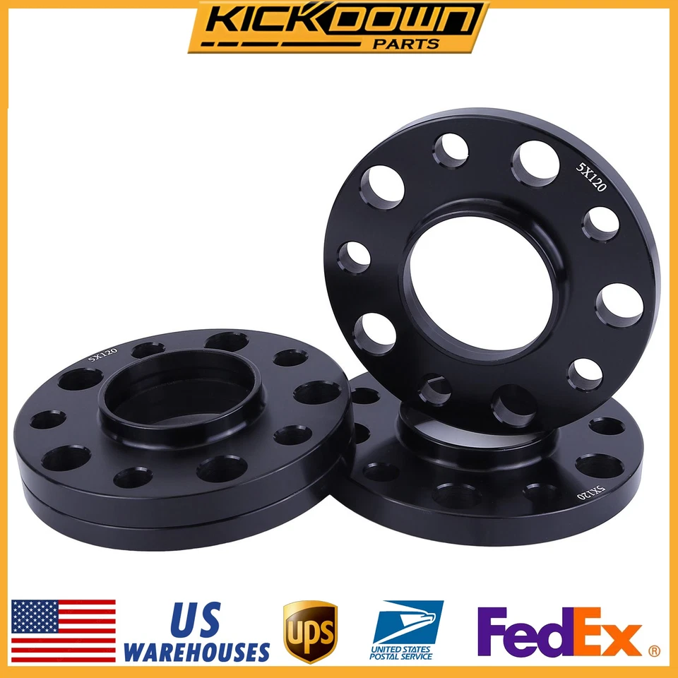 5PCS 120 Staggered Wheel Spacers Kit 12mm & 15mm W/ Extended Bolts Fits BMW Foto 1 de 4