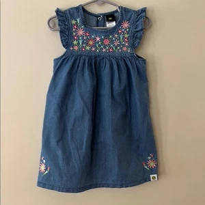John Deere Girls Denim Dress With Embroidery On Bodice & Bottom Size 4T - Picture 1 of 7