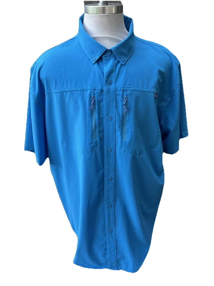 Camisa ventilada AFTCO American Fishing Tackle Company absorbe la humedad UPF 2XL Foto 1 de 4