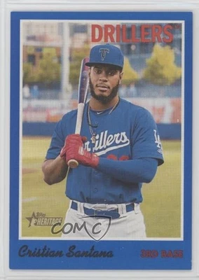 2019 Topps Heritage Minor League Edition Blue /99 Cristian Santana #131 - Image 1 of 2