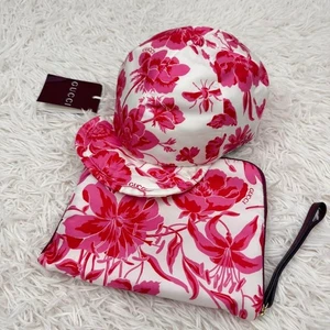 Original Gucci Seidenblüten Bienenhut Tasche in rosa geblümt Größe L 58 cm seltenes Design - Bild 1 von 19