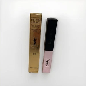 YSL Yves Saint Laurent The Slim Glow Matte Lipstick 216 - Ambiguous Chestnut - Picture 1 of 2