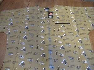 Scrub Dudz Top Purdue College University Size XL Medical Uniform Free US Ship - Picture 1 of 9