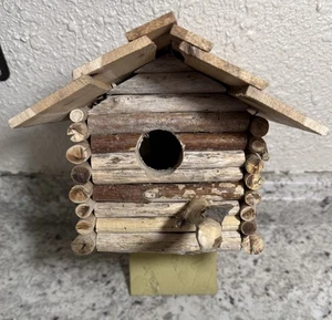 "Casa de pájaros rústica al aire libre hecha a mano poste de valla casa de árbol montaje trasero nuevo 6x6""" - Imagen 1 de 12