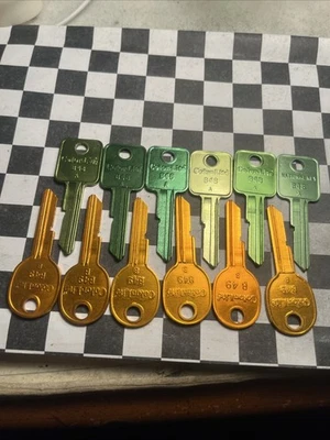 GM NOS Original Dealer Stock Key Chevy Olds Pontiac Cadillac 1967 1971 1975 1979 - Image 1 of 4