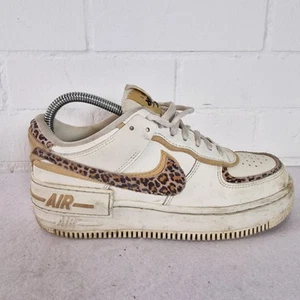 Nike Mujer Air Force 1 Sombra Leopardo Entrenadores Bajos Zapatos Talla 4.5 UK - Imagen 1 de 18