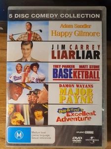 5 Disc Comedy Collection Happy Gilmore Liar BASEketball Payne Bill Ted DVD, Z2 - Picture 1 of 2