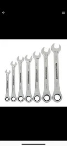 Pittsburgh 7 Piece Ratcheting Combo Wrench Set Metric 8/10/12/13/14/15/17 - NEW - Picture 1 of 5