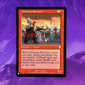 Dwarven Recruiter 186 ZNL The List MTG Magic Card Red Dwarf Dwarves LOTR Hobbit - Picture 1 of 5