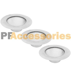 3 piezas de acero inoxidable de 4,5 "gran colador de malla de malla ancha de borde para drenaje de cocina - Imagen 1 de 4