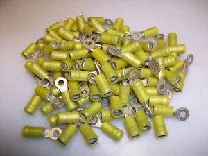 BOLSA DE 100 MIL ESPECIFICACIONES 12-10 AWG ANILLO AMARILLO LENGÜETA AISLADA - Imagen 1 de 3