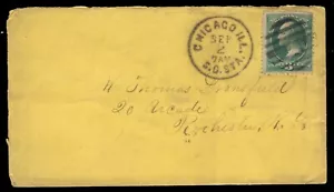UNITED STATES - 1887 Washington Rate Cover "Chicago, ILL to Rochester, N.Y." - Picture 1 of 2