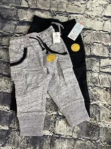 Cat & Jack 18 Month Toddler Boys Sweatpant Joggers 2 pair Reinforced Knee - Picture 1 of 10