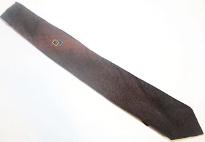 Vintage MCM Corsair 2.5" Skinny Neck Tie - Gradient Brown Copper Black Mod Rayon - Picture 1 of 8